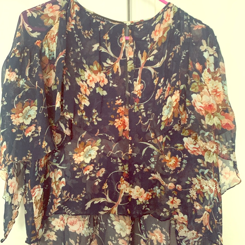 Floral blouse from Zara